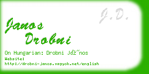 janos drobni business card